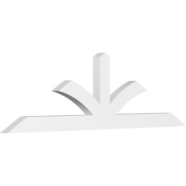 Ekena Millwork Richland Architectural Grade PVC Gable Bracket, 108"W x 31 1/2"H x 4"D x 6"F, 7/12 Pitch GBP108X32X0406RIC00 - main